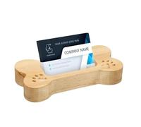 DHYUACN Porta Tarjetas De Presentación De Madera Caja de estante escritorio madera maciza, organizador tarjetas ubicación, soporte exhibición hueso perro, estuche negocios creativo for oficina