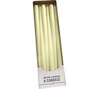 DI GIORGIO: Velas cilíndricas con soporte cónico, cera, color crema, 2,2 x 40 cm, paquete de 6 unidades