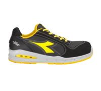 Diadora Utility Run Net AB Low S1PS, calzado de seguridad unisex 45 EU female Negro/Gris Oscuro/Amarillo