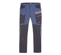 Diadora Utility Pantalon de Travail Multi-matières Hybrid Cargo - Noir/Bleu Nuit M - 40/42 - Vêtement de Travail