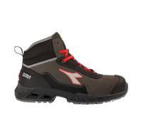 Diadora Zapatilla Utility Shark Stab Imp Leat Mid S3 SRC ESD Negro Rojo Fluo 40