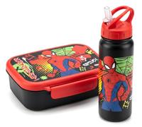 Diakakis Spiderman Kids - Juego de lonchera para niños, caja de sándwich y botella de agua de acero inoxidable 500 ml, sin BPA
