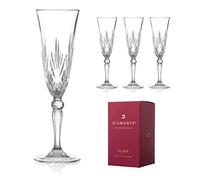 DIAMANTE Chatsworth Champagne Prosecco - Juego de 4 copas de cristal de alta calidad