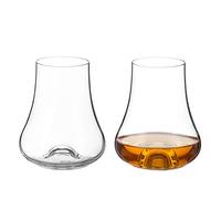 DIAMANTE Par de vasos de degustación de ron y whisky, colección Auris, cristal sin decorar, caja de regalo de 2 vasos nasales