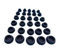 Diámetro interior 6,8 mm-201,5 mm Tapones for orificios de sellado de caucho de silicona redondos negros Tapas de extremo ciego Sello Tapón tipo T Manualidades Hobby DIY-A 7,8 mm, Negro(A 16.5mm)