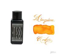 Diamina cartucho de, Inglaterra, de 1864, botella de tinta, de tinta set, ámbar, 30 ml