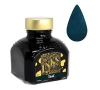 Diamine - Frasco de tinta de pluma estilográfica de 80 ml turquesa, color bleu sarcelle