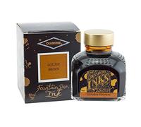 Diamine - Frasco de tinta de pluma estilográfica de 80 ml turquesa, color Brown/Gold