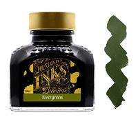 Diamine - Frasco de tinta de pluma estilográfica de 80 ml turquesa, color Evergreen