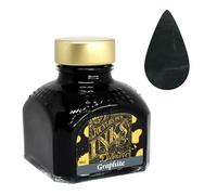 Diamine - Frasco de tinta de pluma estilográfica de 80 ml turquesa, color grafito