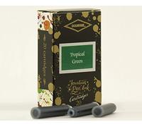 Diamine Paquete de 20 cartuchos de tinta para 150 aniversario, color verde tropical