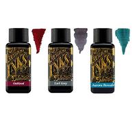 Diamine Tinta de Pluma Estilográfica 30ml - 3 x Botellas - Oxblood & Earl Grey & Aurora Borealis