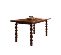 DIANXI Mesa de Comedor Moderna Mesa de Comedor Estilo Medieval nórdico, Escritorio Retro for Sala Estar, Madera Maciza