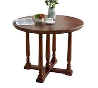 DIANXI Mesa de Comedor Moderna Mesa Redonda Grande De Madera Maciza Sencilla For El Hogar, Comedor Retro For Restaurante O Apartamento Pequeño