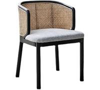 DIANXI Silla de Dormitorio Silla de Comedor ratán escandinava, Silla Antigua for Sala Estar, Respaldo, Escritorio Sencilla, Maquillaje, hogar