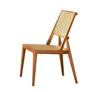 DIANXI Silla de Dormitorio Silla de Comedor ratán Retro escandinava, con Respaldo for Escritorio Restaurante, Ligera, Lujo, Sencilla, Antigua, for Ocio