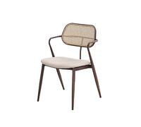 DIANXI Silla de Dormitorio Silla de ratán Estilo Antiguo apilable, Silla Comedor, Respaldo for el hogar, Taburete Escritorio, cafetería, balcón, Ocio, Mesa y sillas