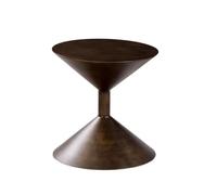 DIANXI Sofá Mesa de Centro Mesa Auxiliar Retro Negra con Forma De Reloj Arena, Sofá Esquinero, Centro Pequeña Y Creativa Sencilla