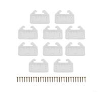 Diapositivas de cajón para cómodas, reemplazo de deslizadores de cajones de gabinete, guías de riel de plástico 60 x 42 x 7,5 mm, accesorios deslizantes para muebles, soportes de riel blanco