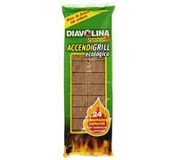 Diavolina - Pastillas de encendido, ecológicas, para el encendido natural barbacoas y chimeneas, 4 paquetes de 24 pastillas [96 pastillas]