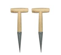 Dibber Herramienta De Jardín 2 Plantadores Mango Madera 27 cm