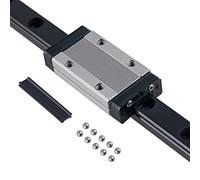DIBOTISCNC MGN12H guía lineal de 500 mm, 1 pieza negro rejilla deslizante lineal con 1 pieza MGN12H bloque de carro bolas de acero bloques de límite para impresora 3D CNC XYZ DIY máquina de grabado