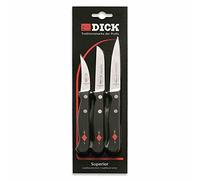 Dick 8470004 - Juego de cuchillos, acero, negro, 27,5 x 8,5 x 1 cm, 3 unidades