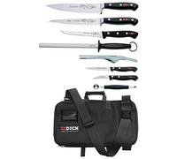 Dick Knives DL386 - Juego de cuchillos con bolsa, 8 piezas, color negro
