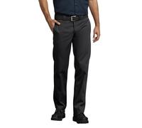 Dickies Pantalones de Trabajo Flex para Hombre, Corte Recto y Ajustado, Negro V1, 29W x 30L