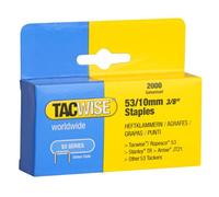 Dicoal Tacwise 0336 - Caja 2000 grapas galvanizadas 53/10mm, Negro, 10 mm