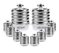 DiCUNO Adaptadore de E40 a E27, Adaptador de Base de Lámpara, Pack de 6 | Convertidores para portalámparas de casquillo de rosca E40 a casquillo de rosca E27