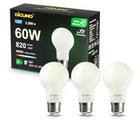 DiCUNO Bombilla LED E27 Ultra Eficiente Clase A, 3.9W=60W, 4000K, Pack de 3