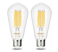 DiCUNO Bombilla LED E27 Ultra Eficiente Clase A, 5.3W=80W, 2700K, Pack de 2