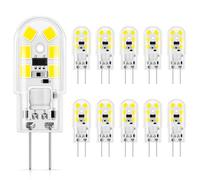 DiCUNO Bombilla LED G4 12V, Blanco frío 6000K, 1.5W, 160lm, Pack de 10