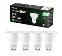 DiCUNO Bombilla LED GU10, 4.5W Equiv. 60W, 5000K, 710lm, Clase B, Pack de 4