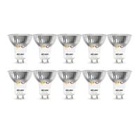 DiCUNO Bombilla LED GU10 4.5W, Equivalente halógena 40W, 460lm, luz neutro 4000K, No regulable, 230V, Ángulo amplio 120° Spotlight, Foco LED para interiores, Pack de 10