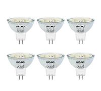DiCUNO Bombilla LED GU5.3 MR16 12V Regulable, 5W=50W, 6000K, Pack de 6