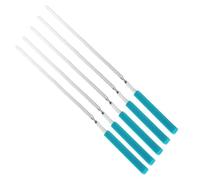 Didiseaon 10piezas Pinchos para Brochetas de Acero Inoxidable con Mango de Silicona Reutilizables y Resistentes para Barbacoa al Aire para Camping Picnic y Parrilla