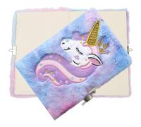 Didiseaon 2 Piezas Diario de Niña Cuaderno de Uso Diario de Felpa con Candado, A5, Portátil, Material Papel y Aleación de Aluminio, para Adolescentes, Obsequio