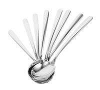 Didiseaon 8 Cucharas de Sopa Grandes de Acero Inoxidable Cabeza Redonda, Diseño Elegante y Fácil de Limpiar, Ideales para Uso en Cocina y Hogar Familiar
