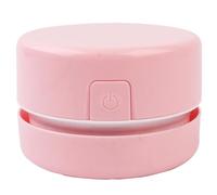 Didiseaon Aspiradora Portátil Multifunción de Mano para Escritorio y Coche, Ligera y Fácil de Transportar, sin Baterías Incluidas, Cuerpo de Plástico y Nylon Rosa