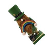 Didiseaon Cascanueces de Madera Diseño de Soldado Irlandés y Trébol Clásico, Adorno Artesanal Decorativo para Centro de Mesa Día de San Patricio