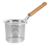 Didiseaon Colador Fácil de Limpiar Mango de Madera Cocina de Acero Inoxidable de Utensilio para Filtrar Alimentos Adecuado para Pasta y Espaguetis