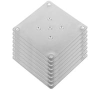 Didiseaon Placas de Fijación para Muebles 8 Piezas 10x10 Cm 1,5 Mm Grosor Metal Galvanizado 5 Orificios para Patas de Sofá Mesa Reparación y Montaje Hogar