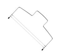 Diffaxy Cortador de Tartas, Cuchillo Profesional para Pasteles de Acero Inoxidable 32 cm, Doble Hilo de Corte, Altura Ajustable, Ideal para Capas Uniformes