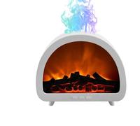 Difusor Chimenea de Mesa Humidificador con Mando y Llama de 12 Colores | Difusor de USB sobremesa 250ml con chimenea Para Hogar Apartamento Oficina Salón Dormitorio Yoga SPA Meditación Sueño