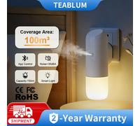 Difusor de Aromas Inteligente TEABLUM de 100m³, Difusor de Fragancia Automático para Hotel, Hogar y Baño, Difusor de Fragancia de 150ml Plug in White