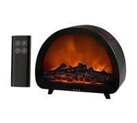 Difusor de aromaterapia Tipo Chimenea Humidificador autoapagado con Llama | Difusor de USB sobremesa 250ml con chimenea Hogar, oficina, salón, dormitorio, yoga, spa, meditación, sueñ Negro