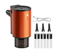 Difusor de fragancia para automóvil - Purificador eléctrico inteligente, liberación automática de niebla aromática, puerto recargable USB + 3 viales de repuesto, carcasa metálica de aleación