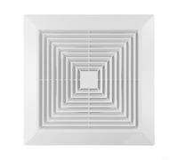 Difusor de techo cuadrado de ABS blanco con resorte a presión para salida de conducto HVAC de 100 mm, 150 mm, 200 mm, antienvejecimiento, fácil de instalar, para jardín (200)